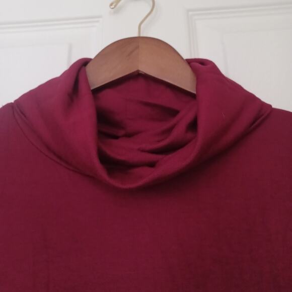 Caslon Cowl Neck Tunic Top Wine S NWOT - Picture 6 of 9